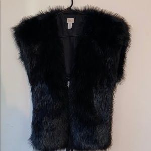 Women’s a new day luxurious black faux fur shaw